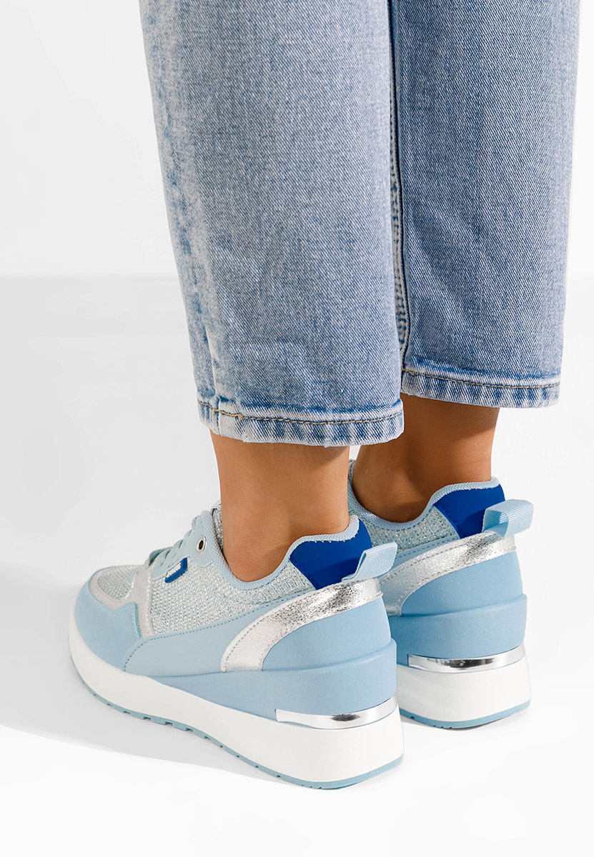 Zaneta tengerészkék platform sneaker cipő 
