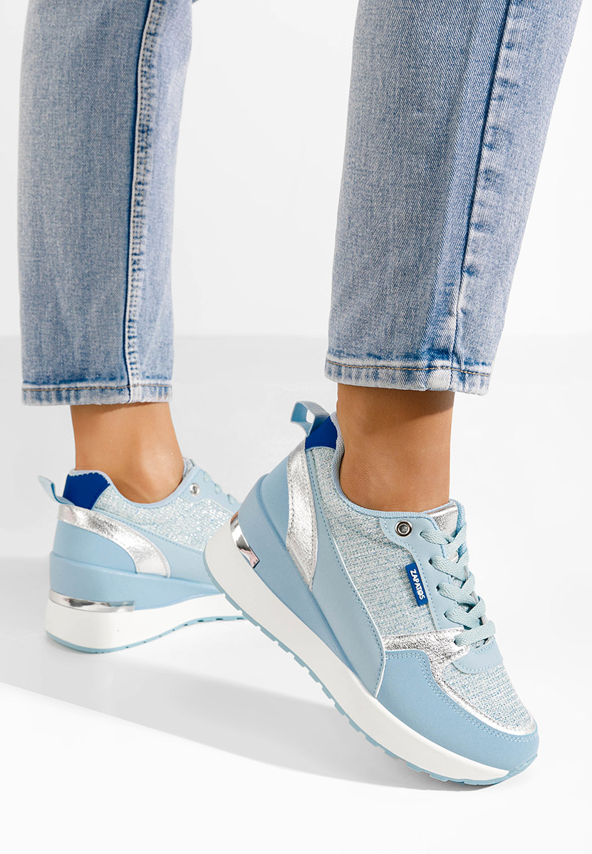 Zaneta tengerészkék platform sneaker cipő 