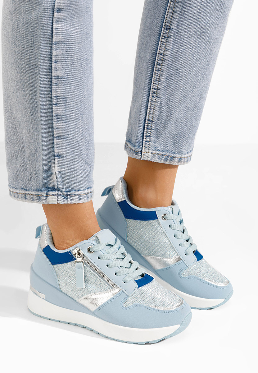 Zenna tengerészkék platform sneaker cipő 