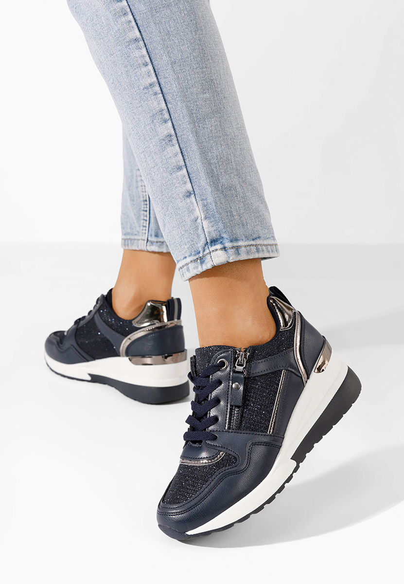 Rafina v2 tengerészkék platform sneaker cipő 