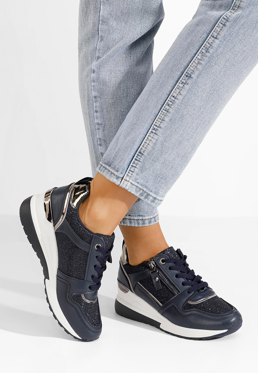 Rafina v2 tengerészkék platform sneaker cipő 