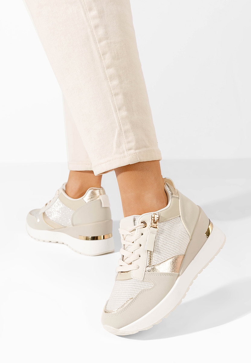 Zenna bézs platform sneaker cipő 