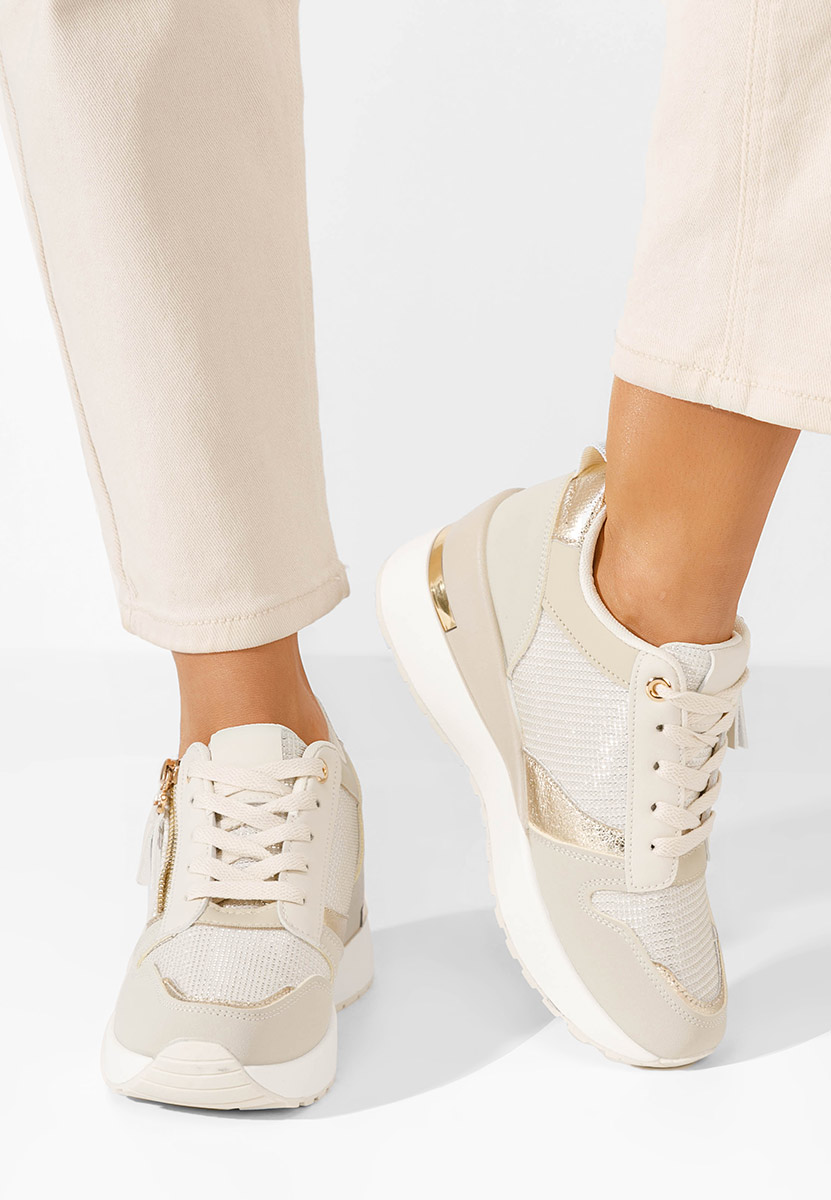 Zenna bézs platform sneaker cipő 
