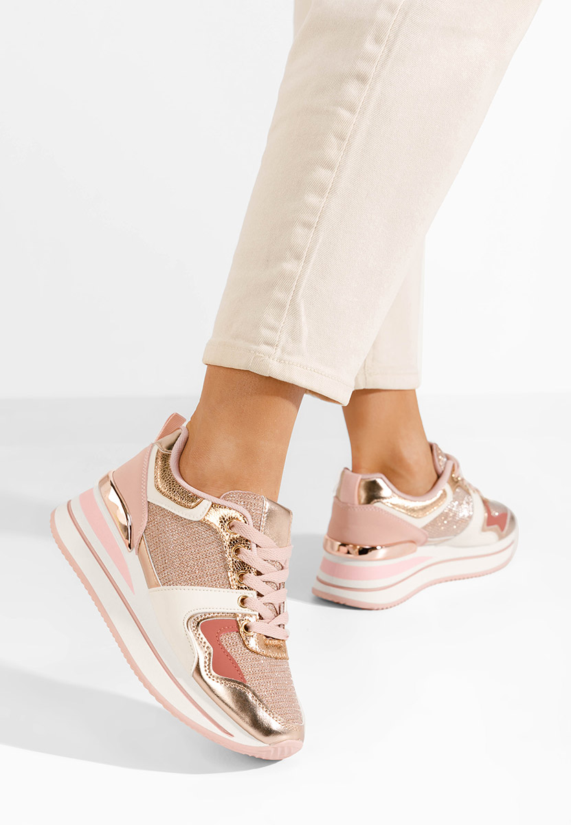 Daisie rózsaszín telitalpú platform sneaker
