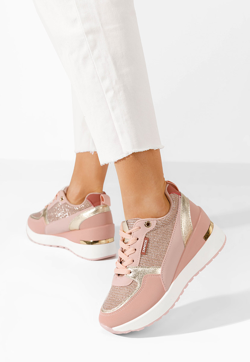 Zaneta rózsaszín platform sneaker cipő 