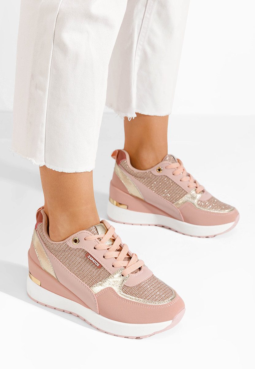 Zaneta rózsaszín platform sneaker cipő 