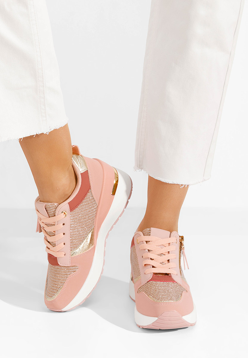 Zenna rózsaszín platform sneaker cipő 