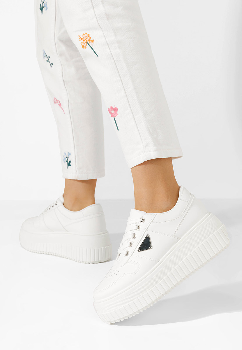 Safira fehér telitalpú platform sneaker