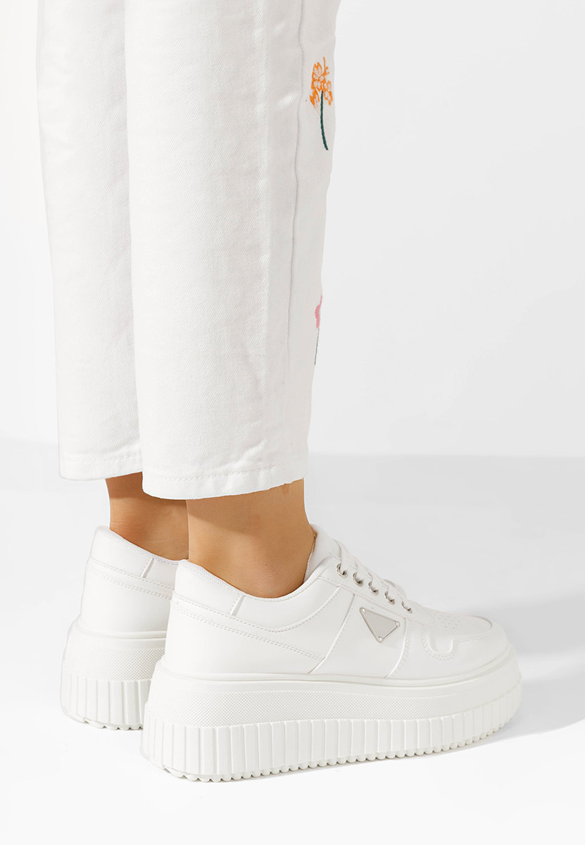 Safira fehér telitalpú platform sneaker