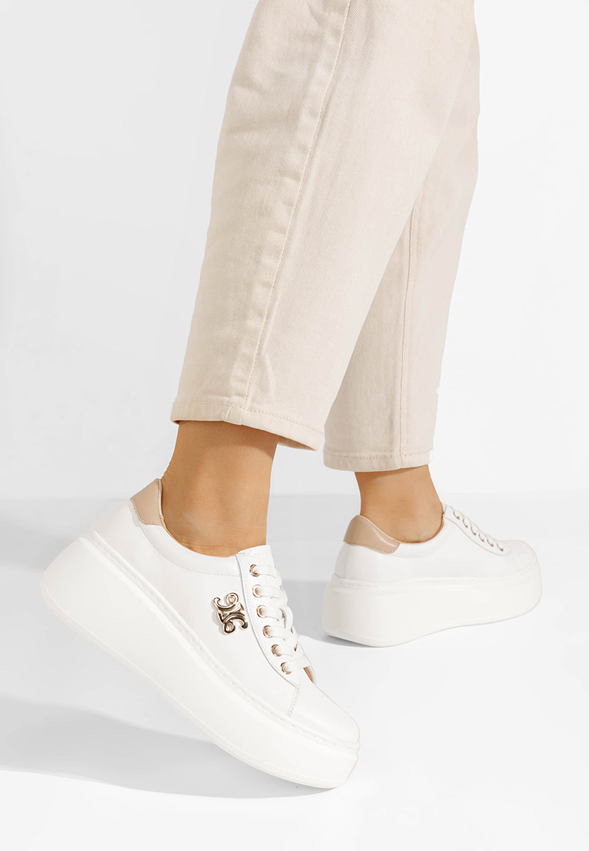 Caliana fehér telitalpú platform sneaker