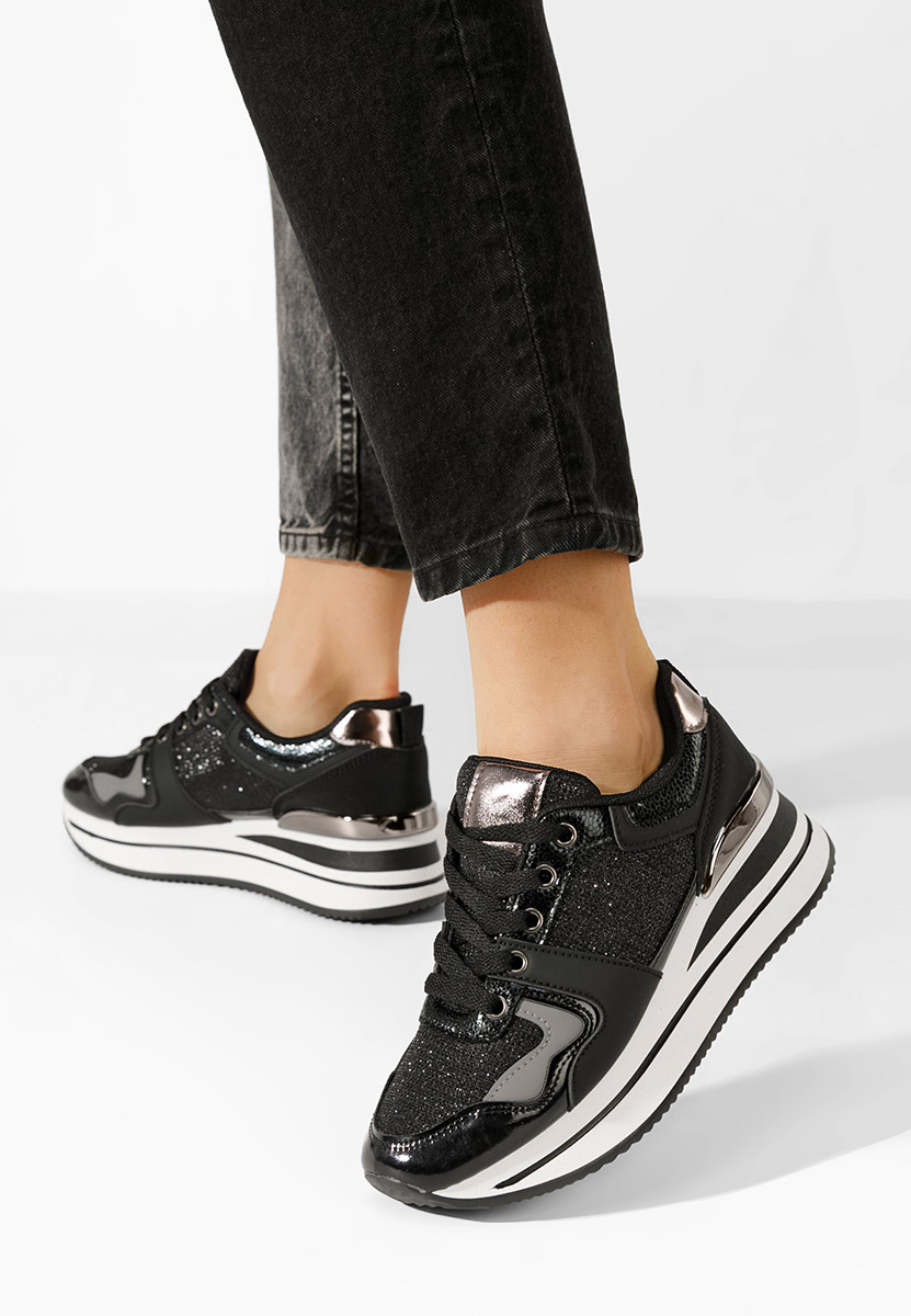 Daisie fekete telitalpú platform sneaker