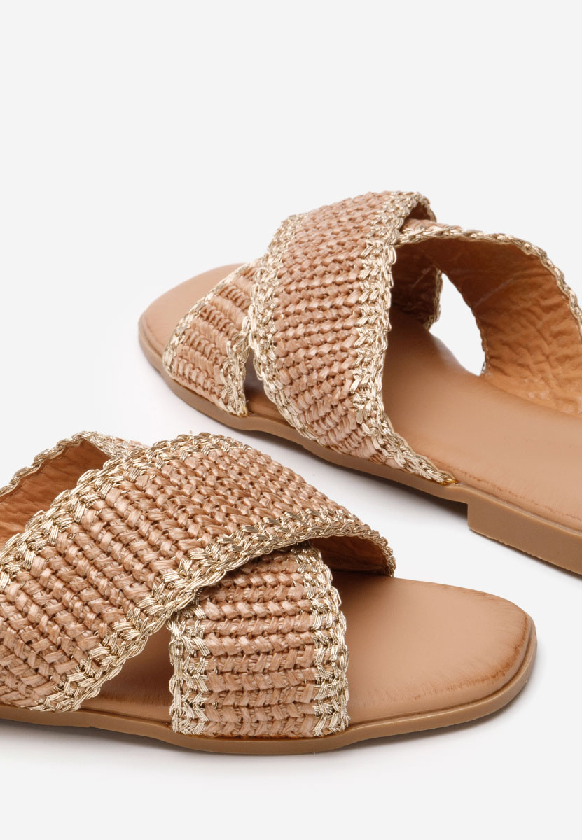 Jamira khaki sarok nélküli papucs