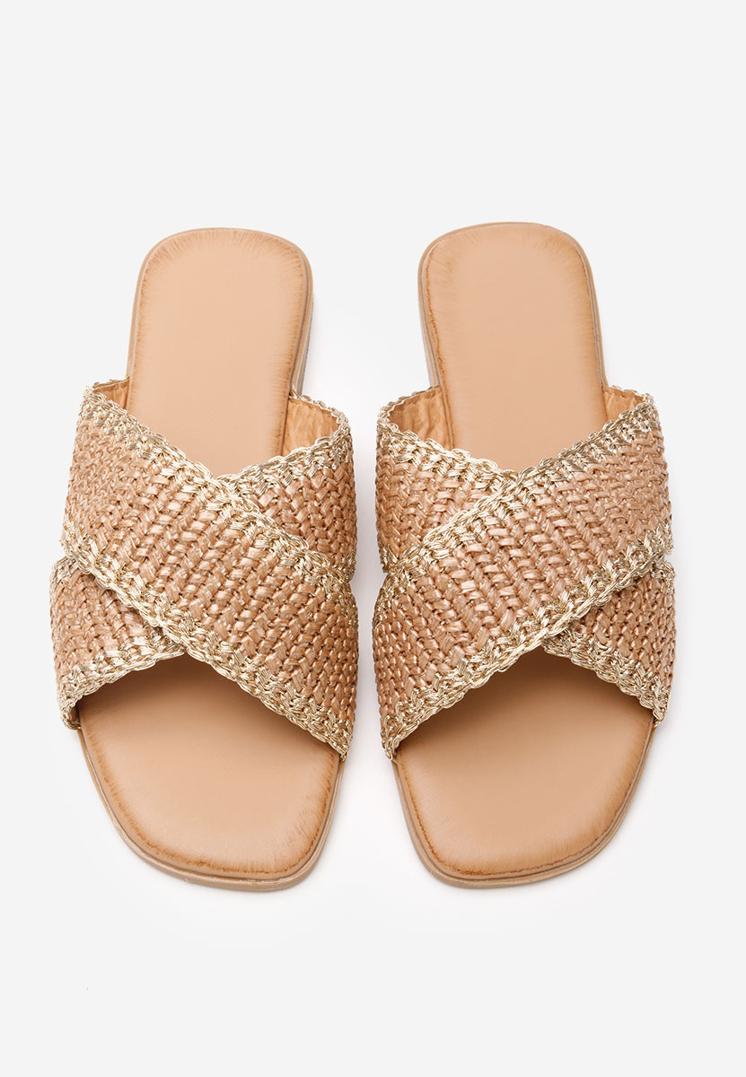 Jamira khaki sarok nélküli papucs