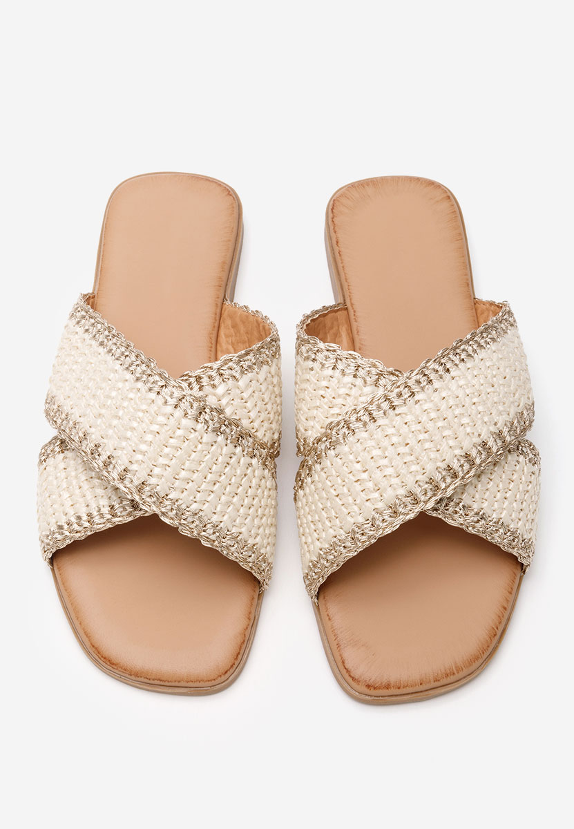 Jamira bézs sarok nélküli papucs