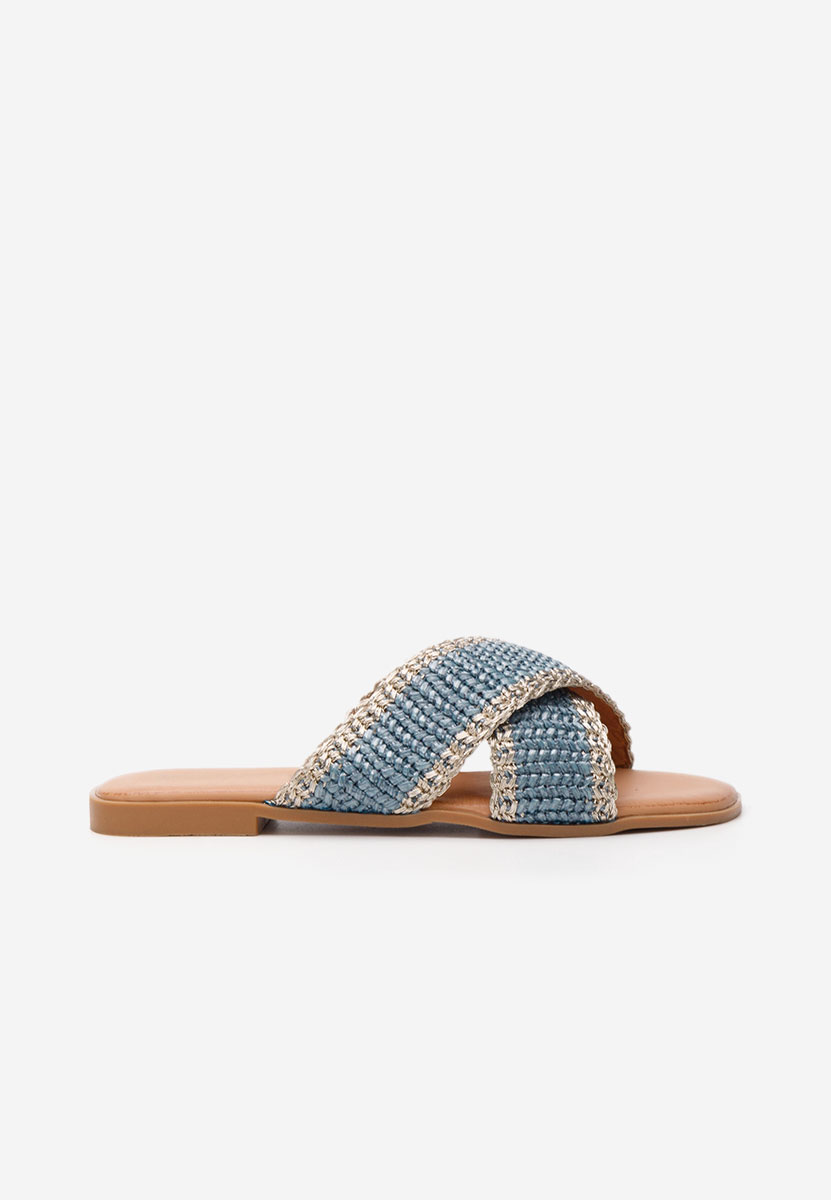 Jamira kék sarok nélküli papucs