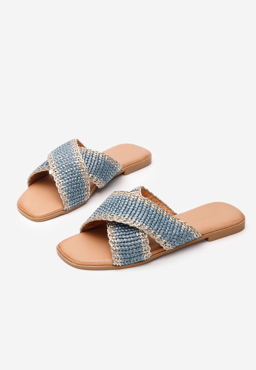 Jamira kék sarok nélküli papucs