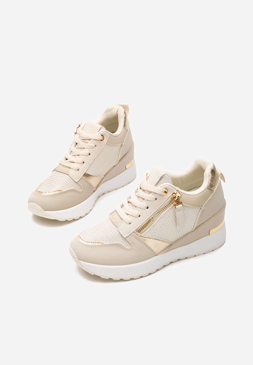 Zenna bézs platform sneaker cipő 