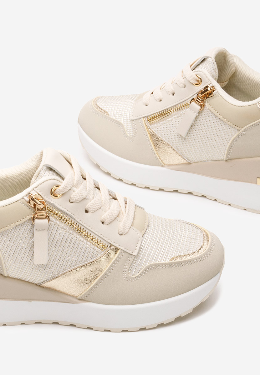 Zenna bézs platform sneaker cipő 