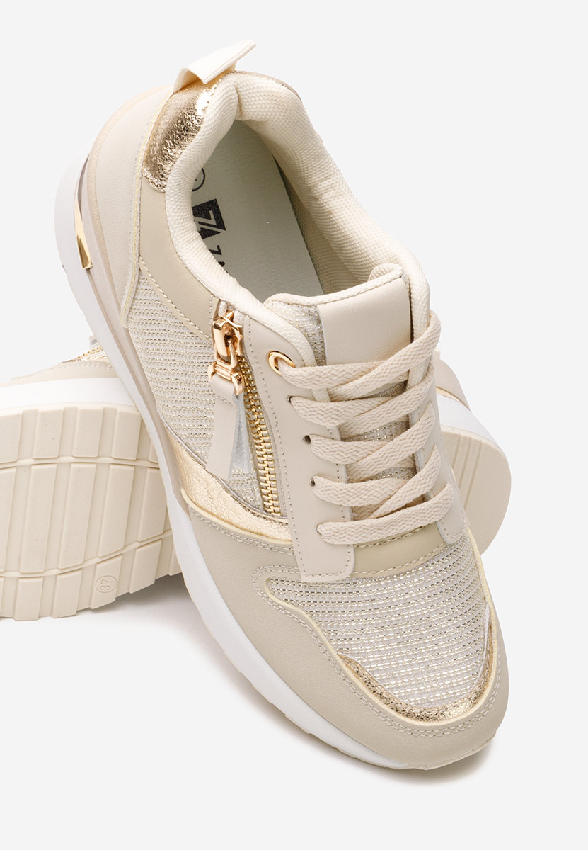 Zenna bézs platform sneaker cipő 