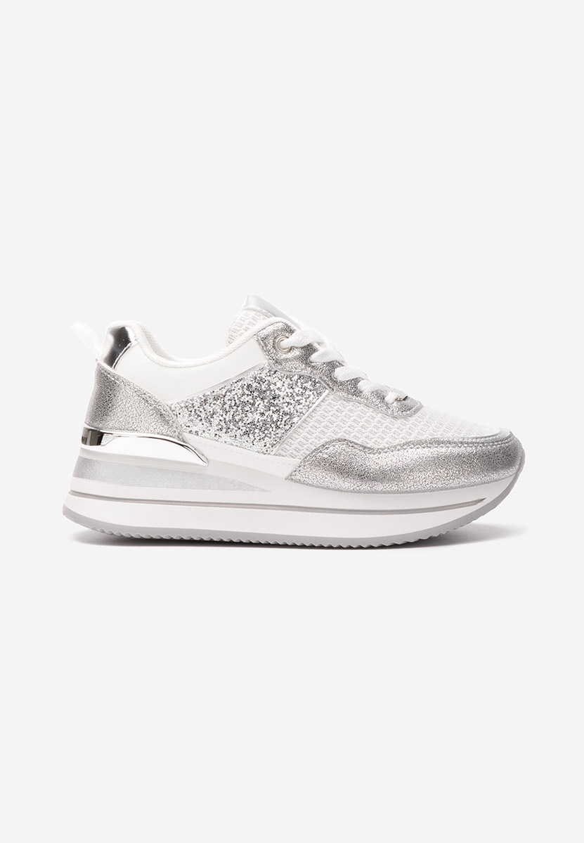Hanifa ezüst telitalpú platform sneaker