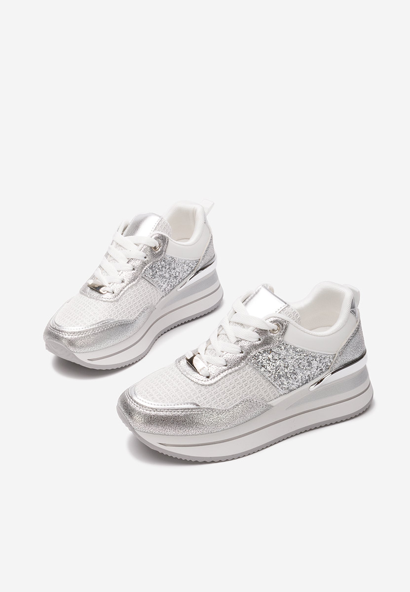 Hanifa ezüst telitalpú platform sneaker