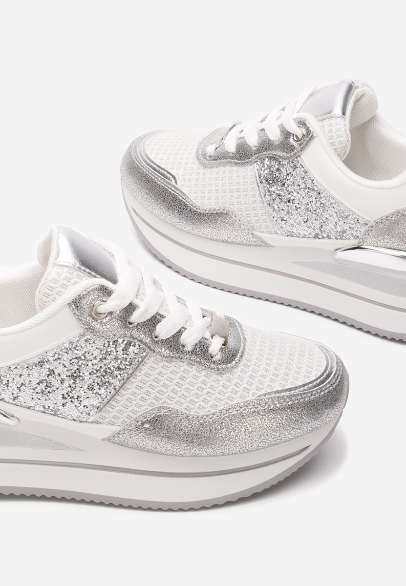 Hanifa ezüst telitalpú platform sneaker