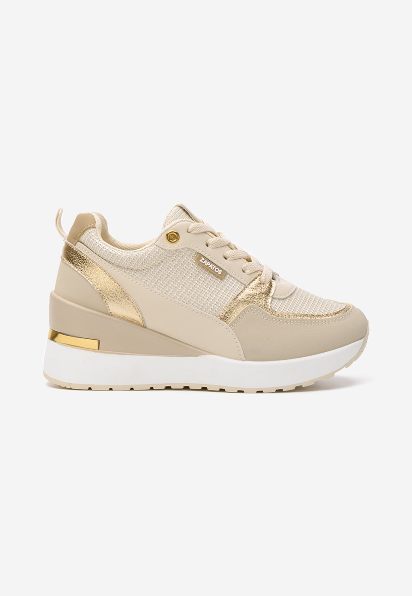 Zaneta bézs platform sneaker cipő 