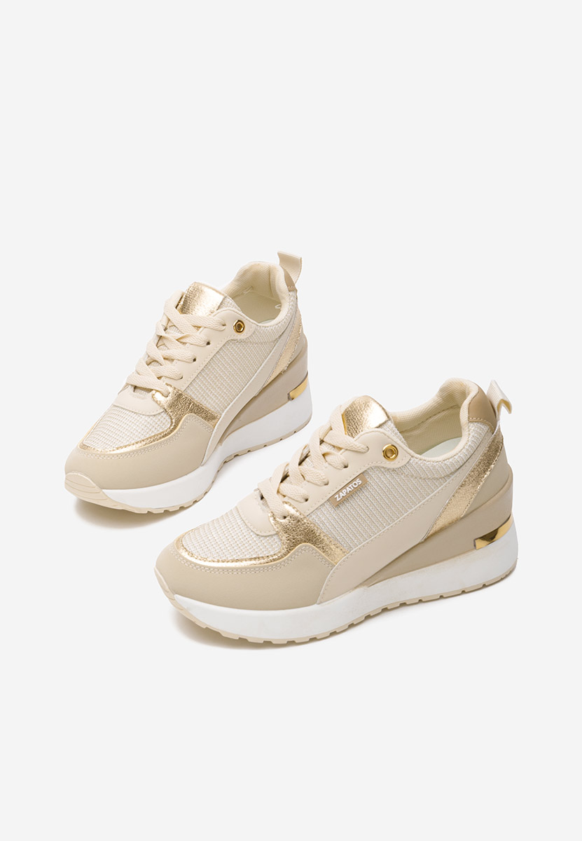 Zaneta bézs platform sneaker cipő 