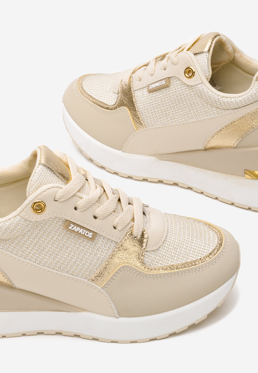 Zaneta bézs platform sneaker cipő 
