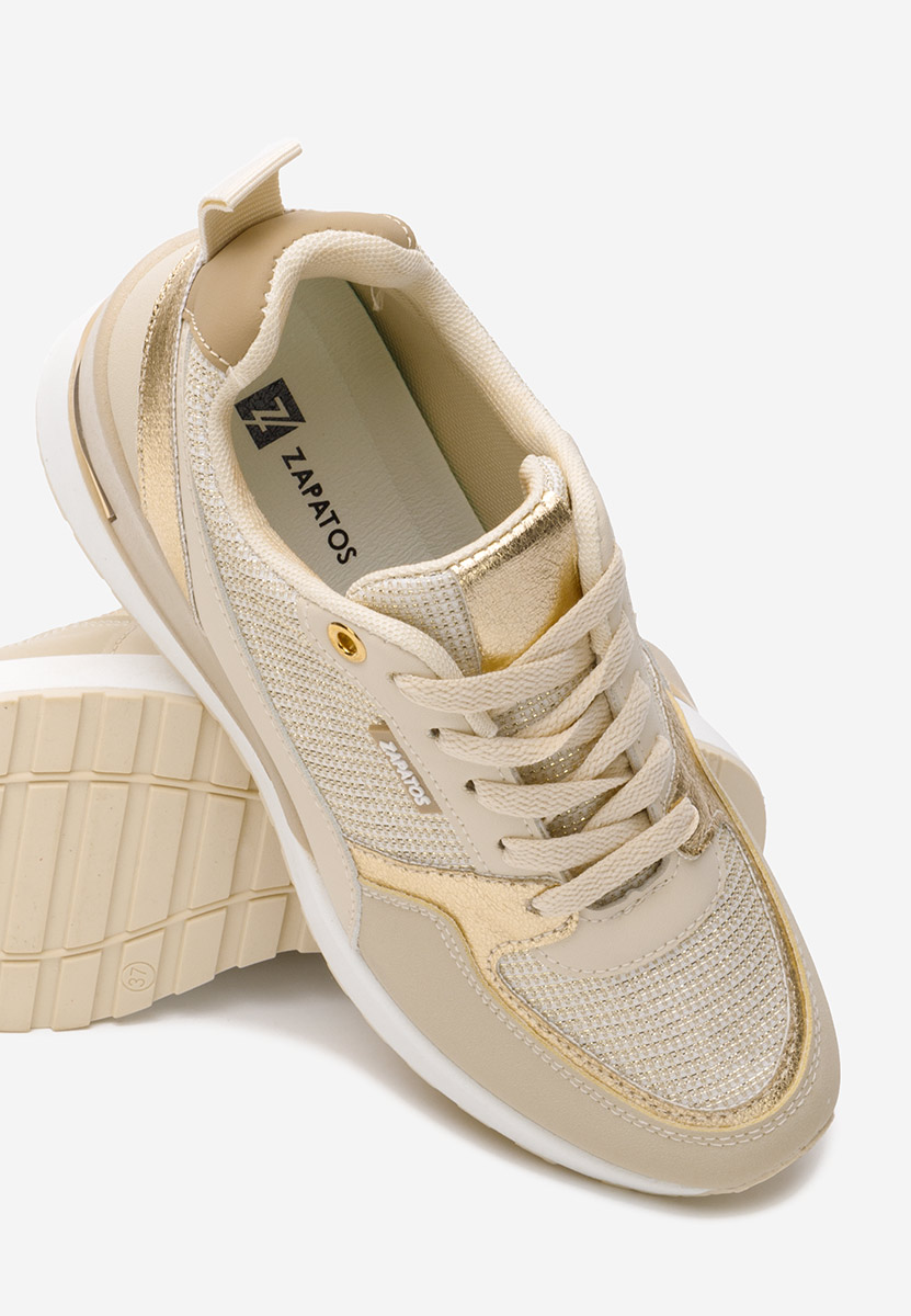 Zaneta bézs platform sneaker cipő 