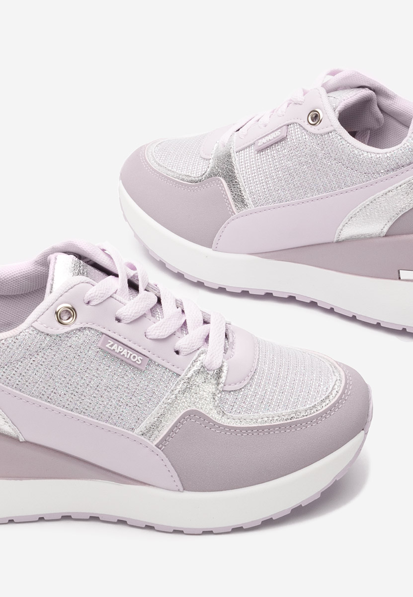Zaneta világos lila platform sneaker cipő 