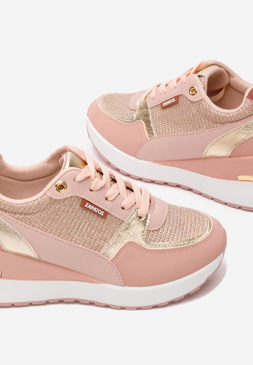 Zaneta rózsaszín platform sneaker cipő 