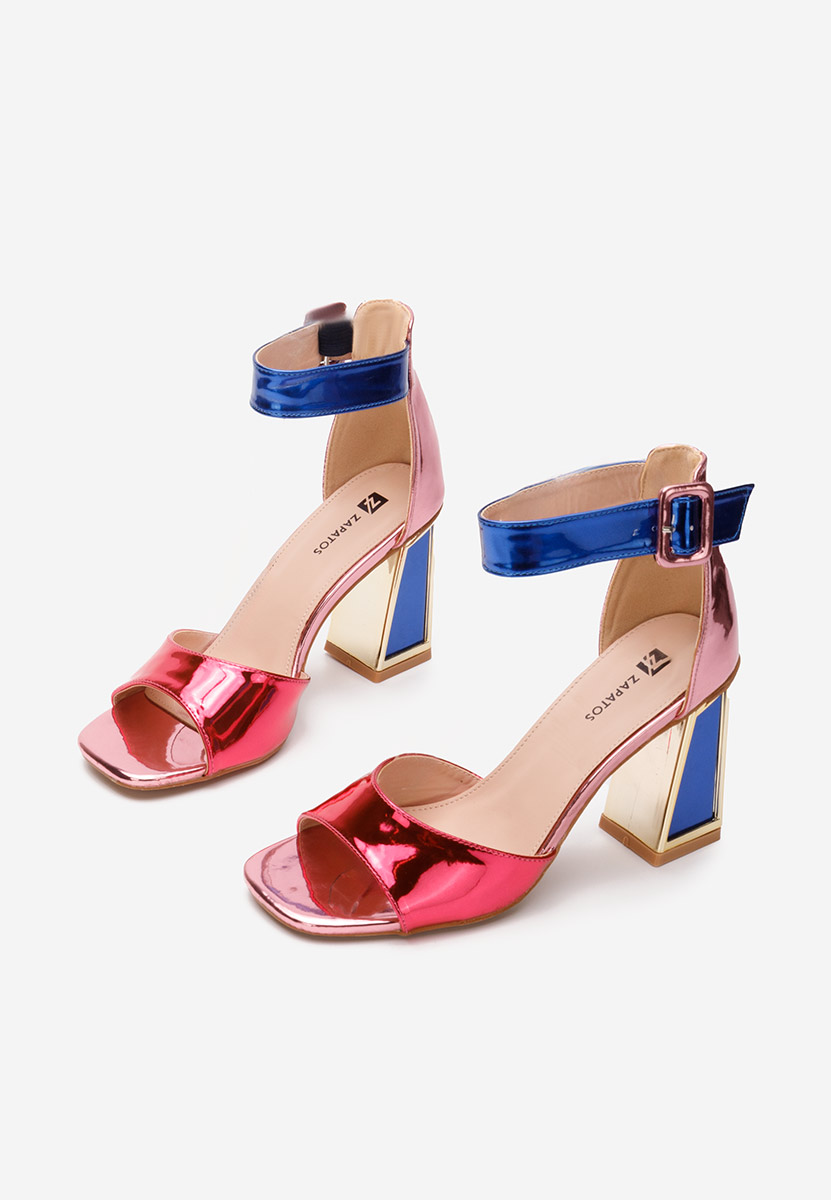 Welia sokszínü vastag sarkú szandál 