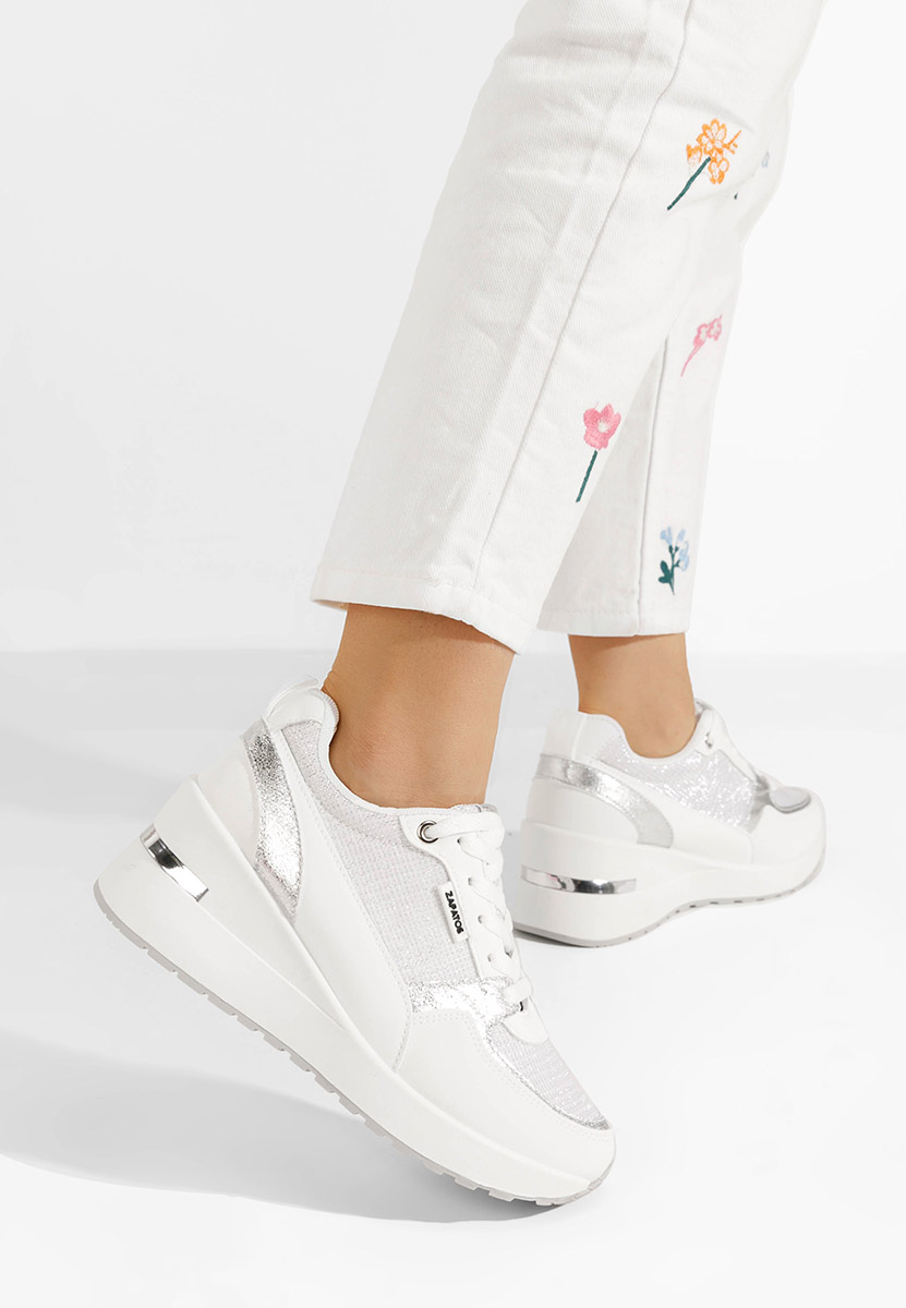 Zaneta fehér platform sneaker cipő 