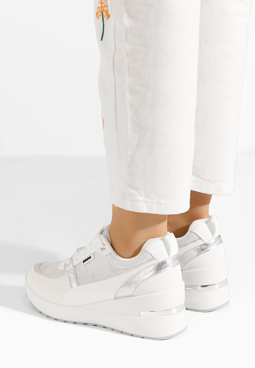 Zaneta fehér platform sneaker cipő 