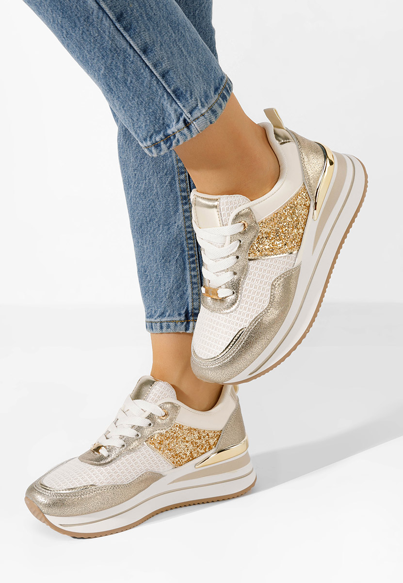 Hanifa bézs platform sneaker cipő 
