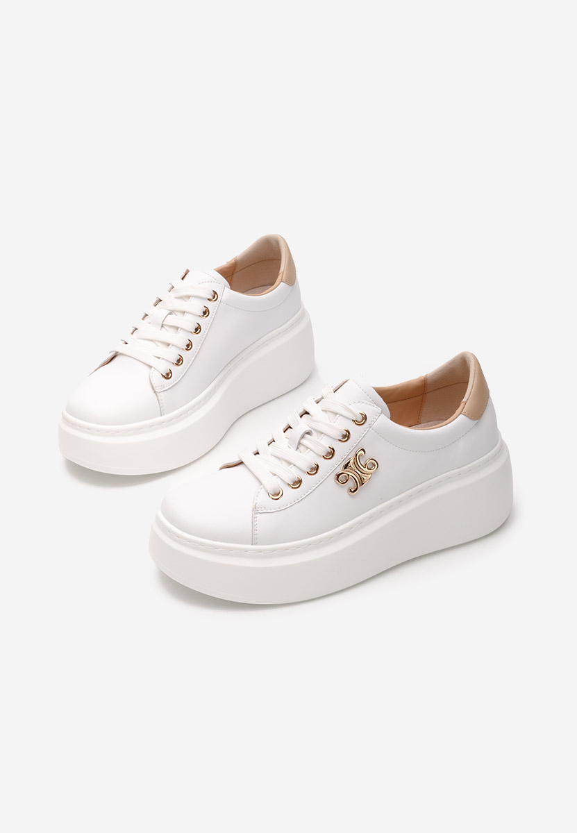 Caliana fehér telitalpú platform sneaker