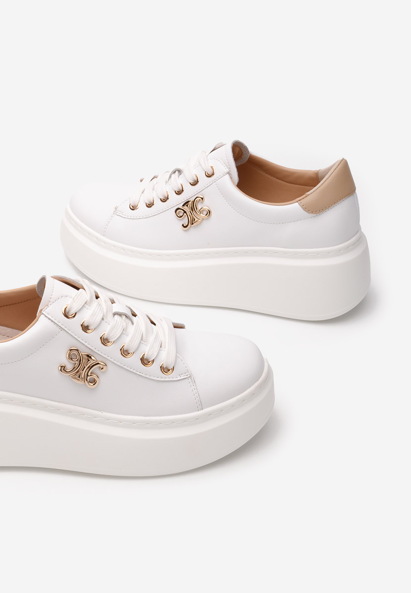 Caliana fehér telitalpú platform sneaker