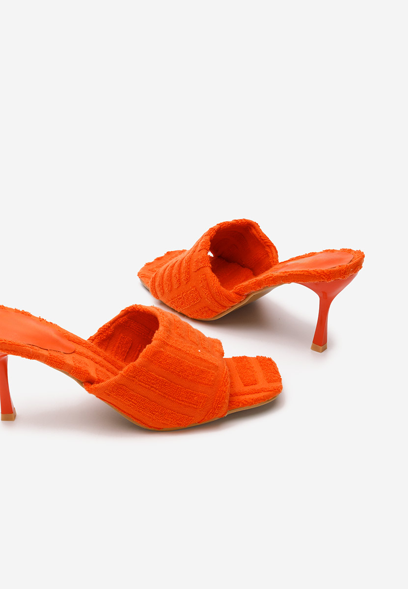 Mirora v2 narancssárga magassarkú papucs