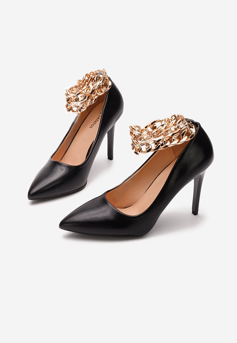 Madeleine fekete tűsarkú cipő 