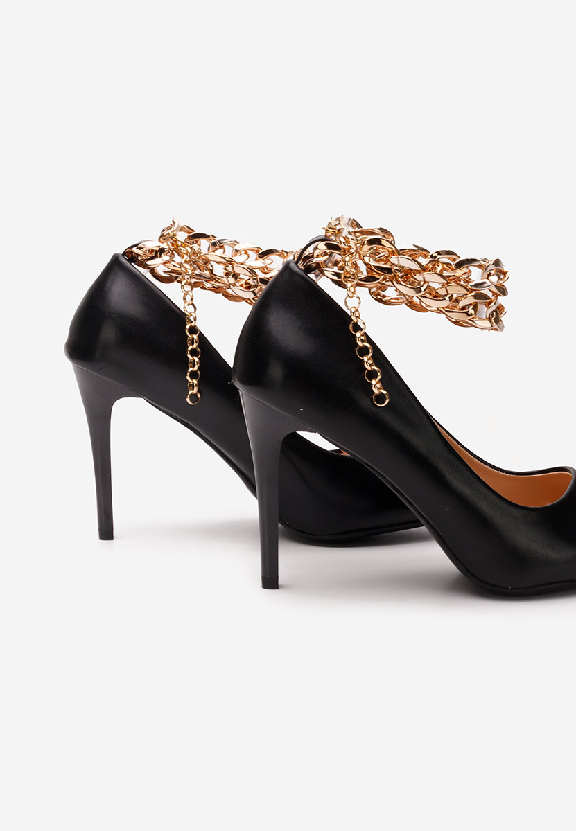 Madeleine fekete tűsarkú cipő 