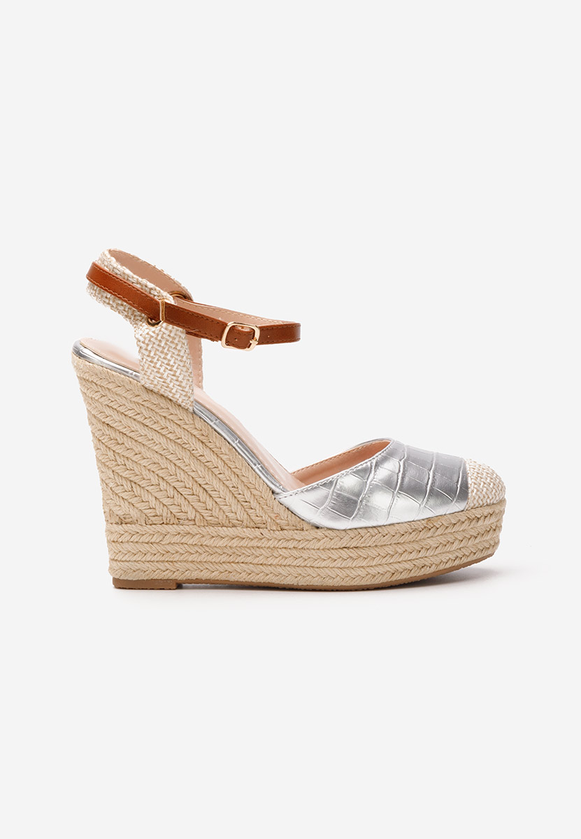 Benisa v2 argintii  platform szandál