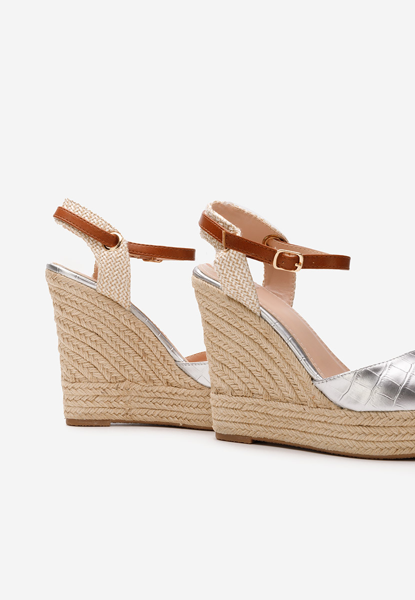 Benisa v2 argintii  platform szandál