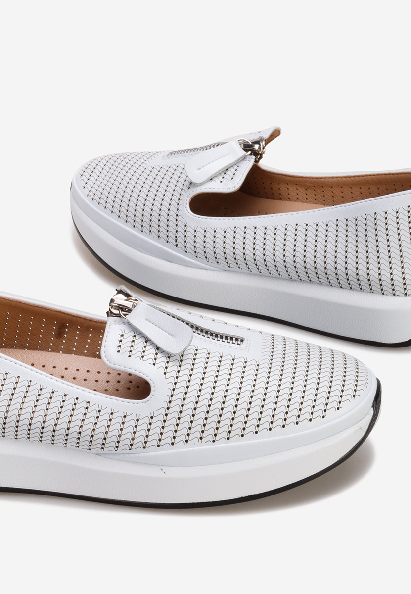 Finnia fehér fűzős női cipő