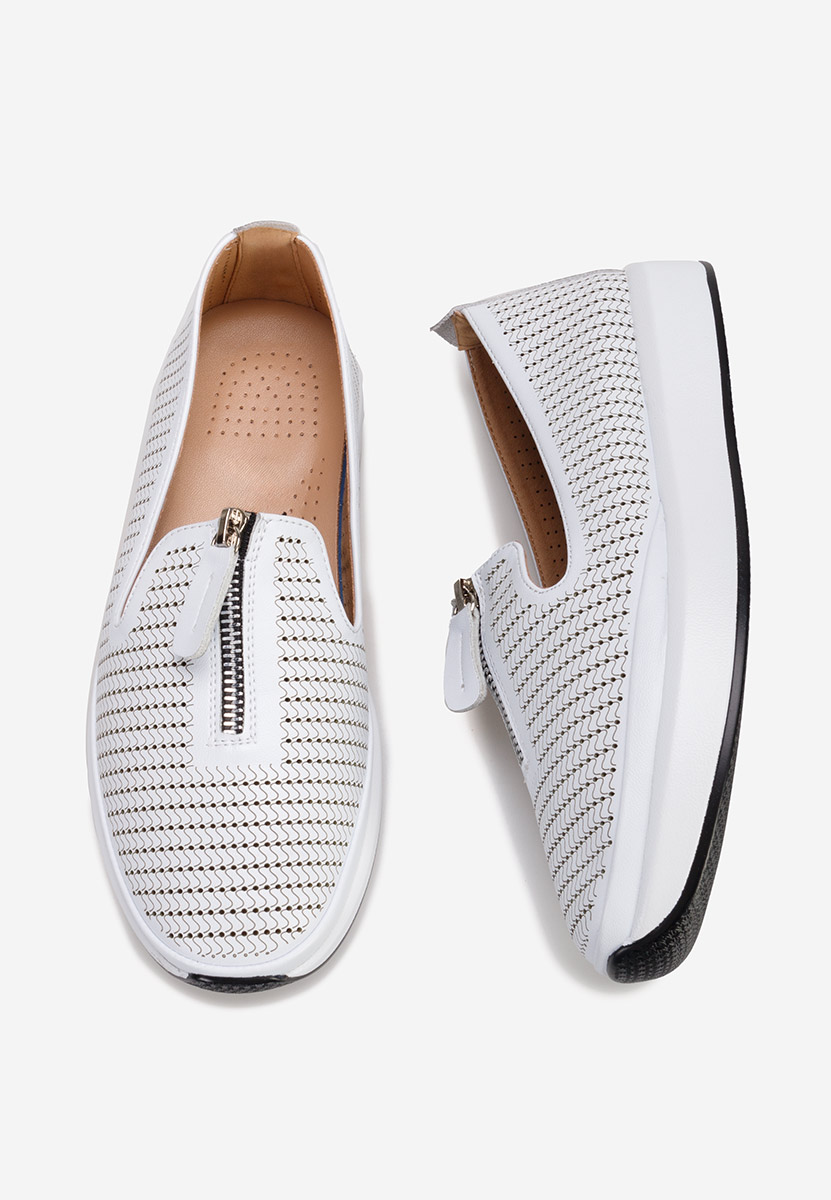 Finnia fehér fűzős női cipő