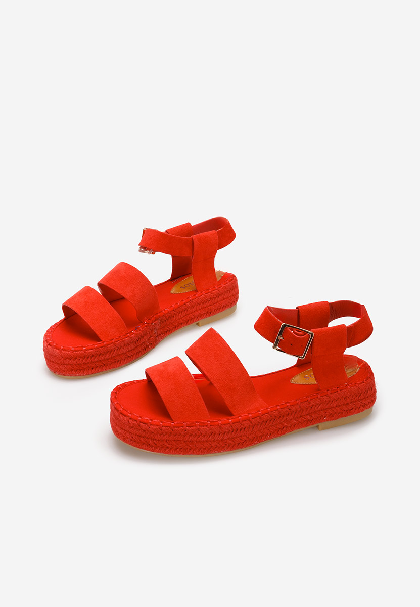 Coraline piros espadrilles szandál