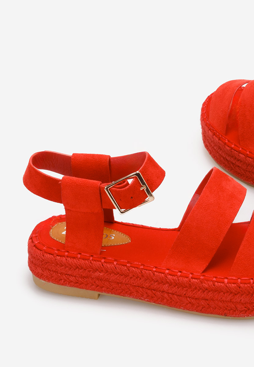 Coraline piros espadrilles szandál