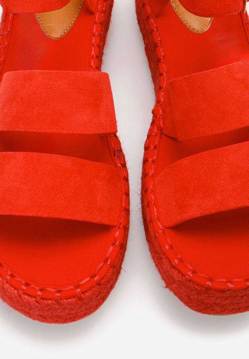 Coraline piros espadrilles szandál