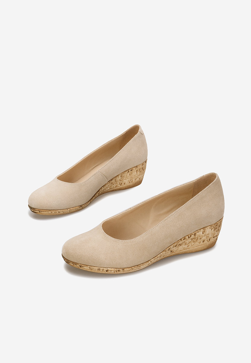 Sonia bézs platform cipők