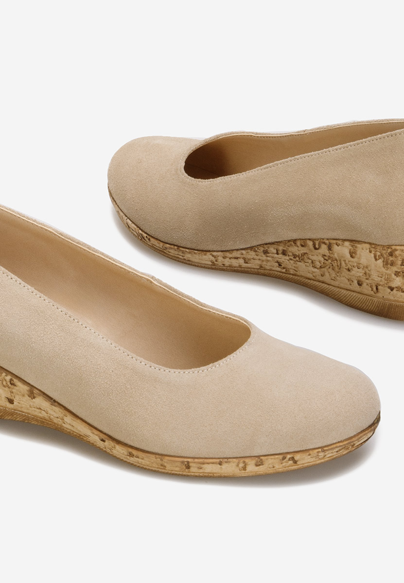 Sonia bézs platform cipők